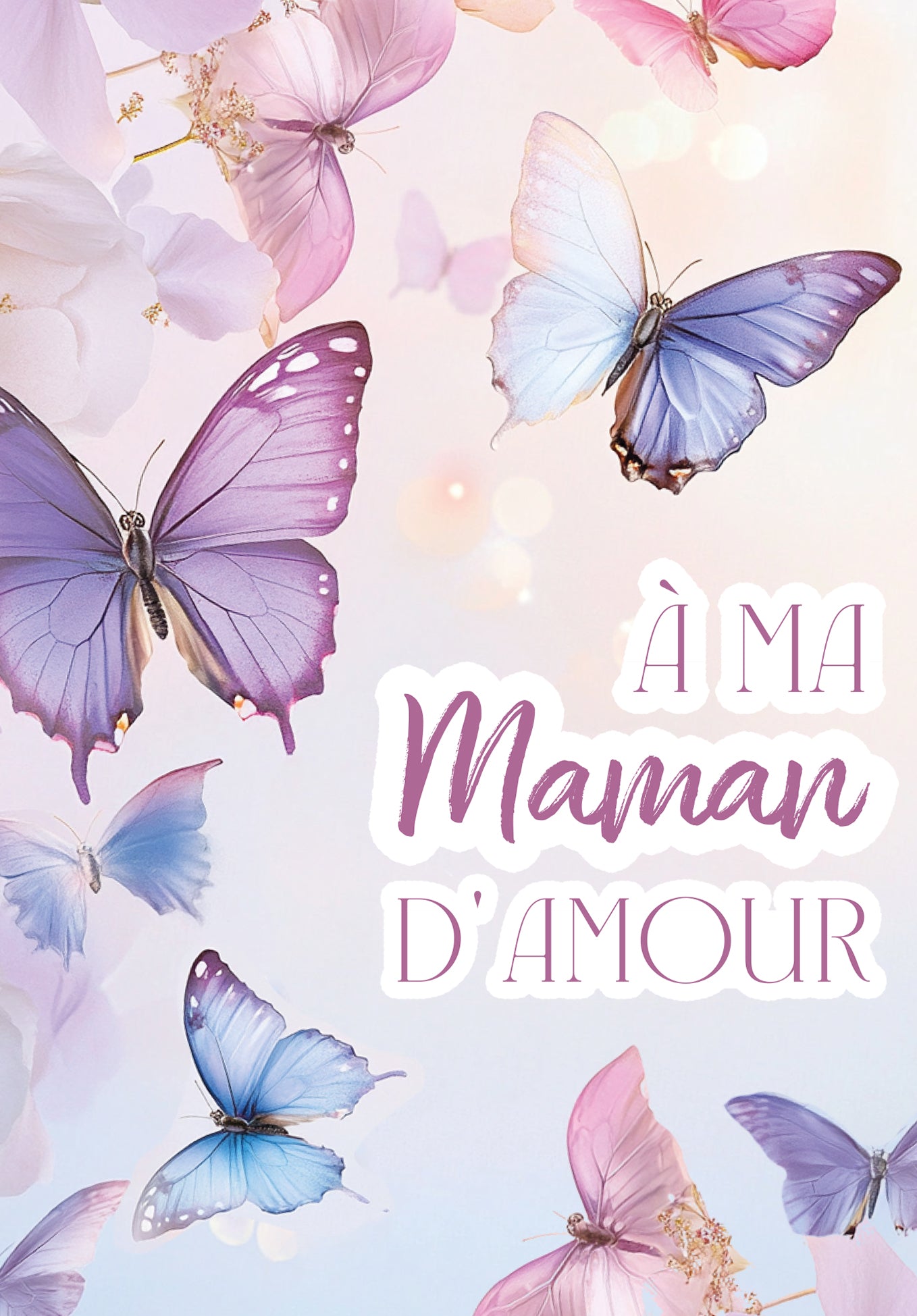 À ma maman - Papillons Lila