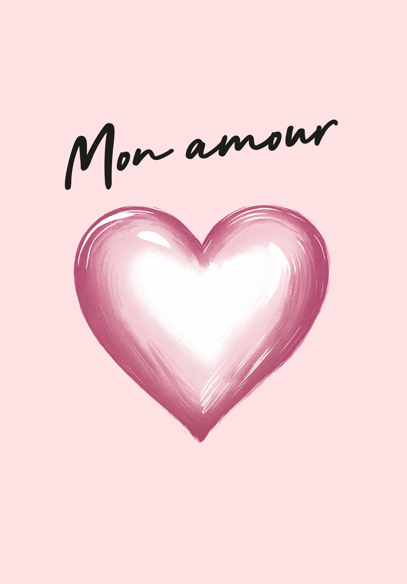 Mon amour - Cœur Rose