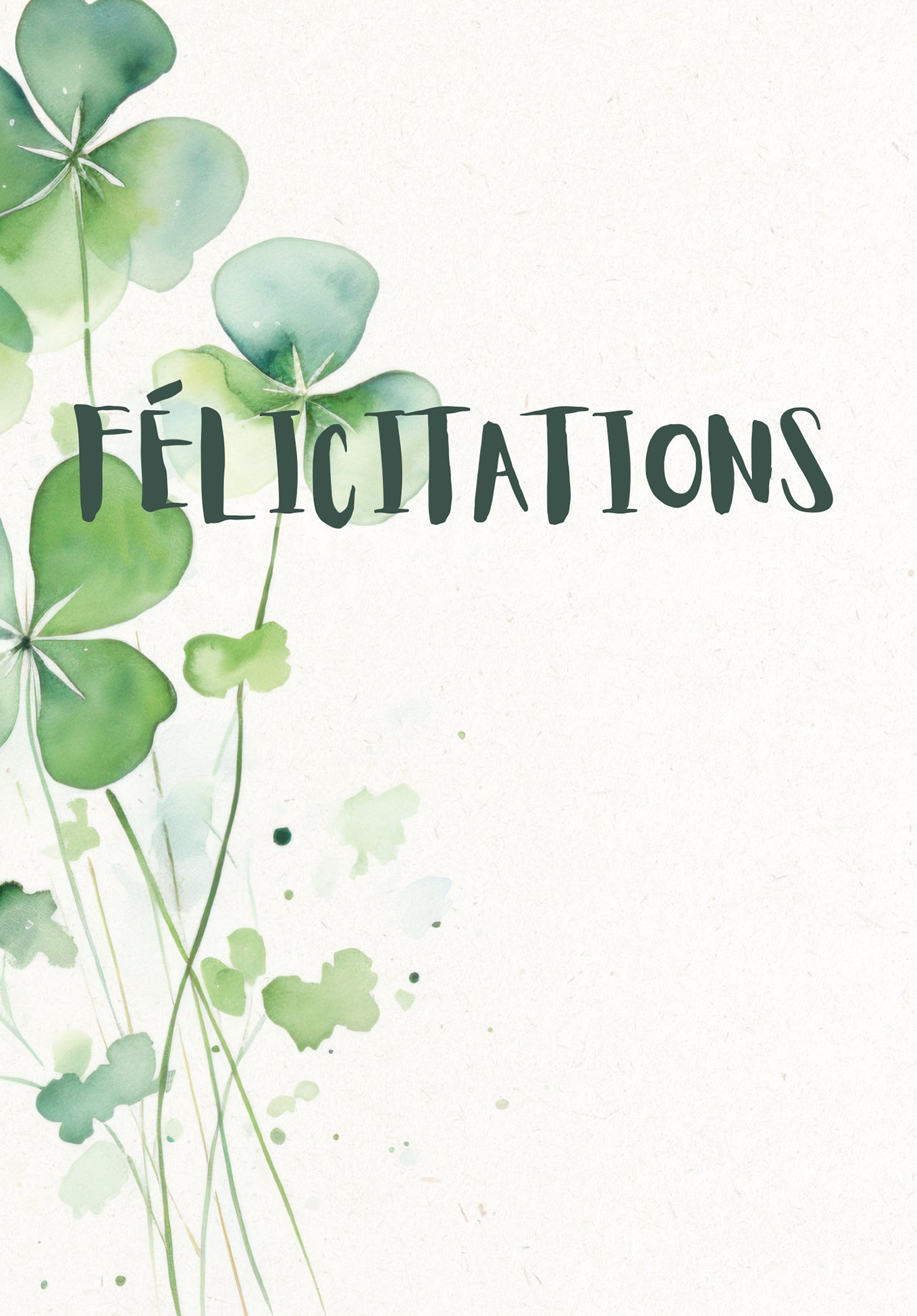 Félicitations - Feuille de trèfle