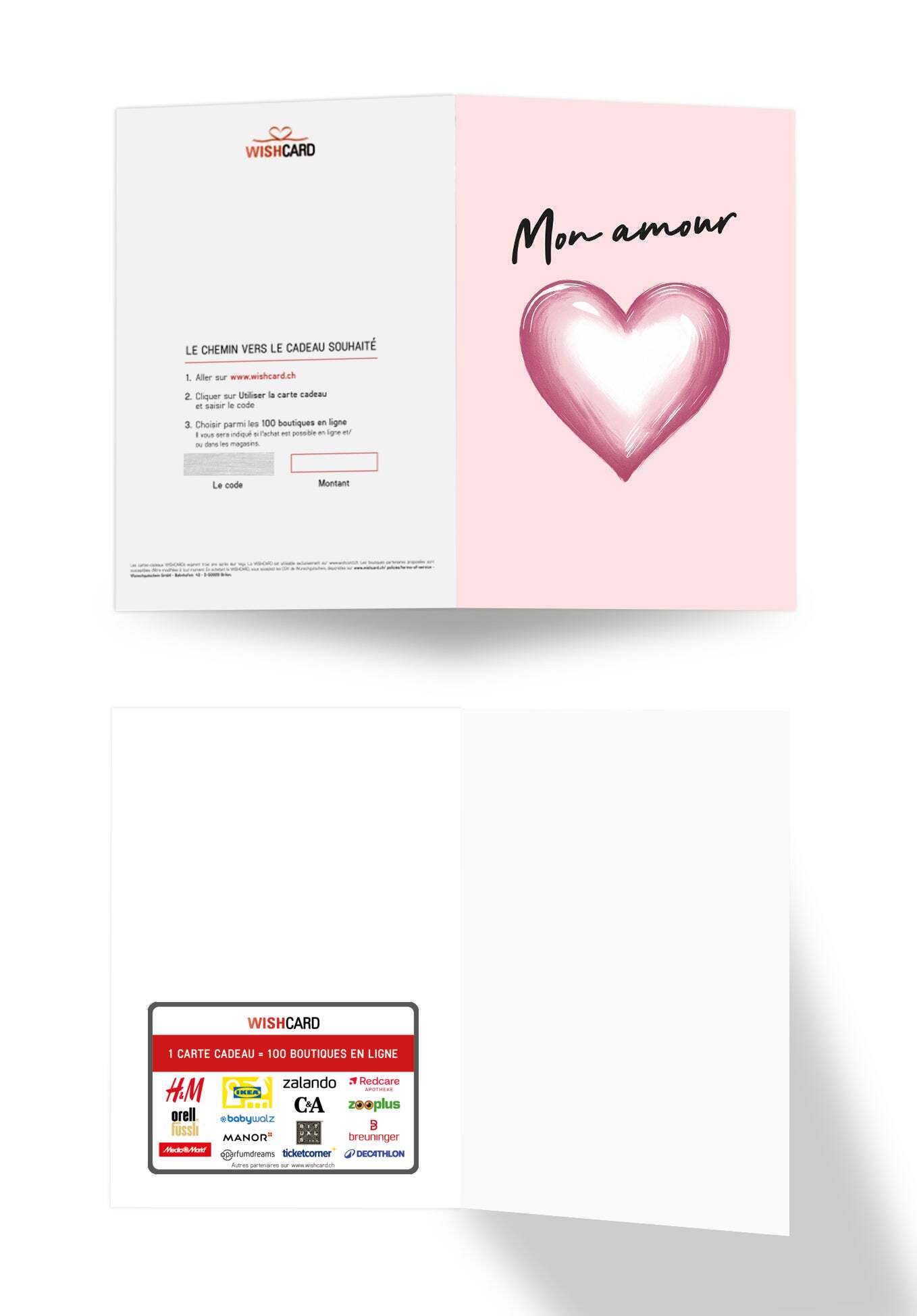 Mon amour - Cœur Rose