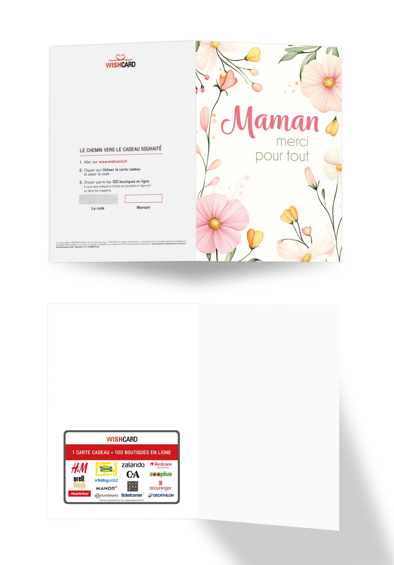 Maman merci pour tout - Cadre à fleurs