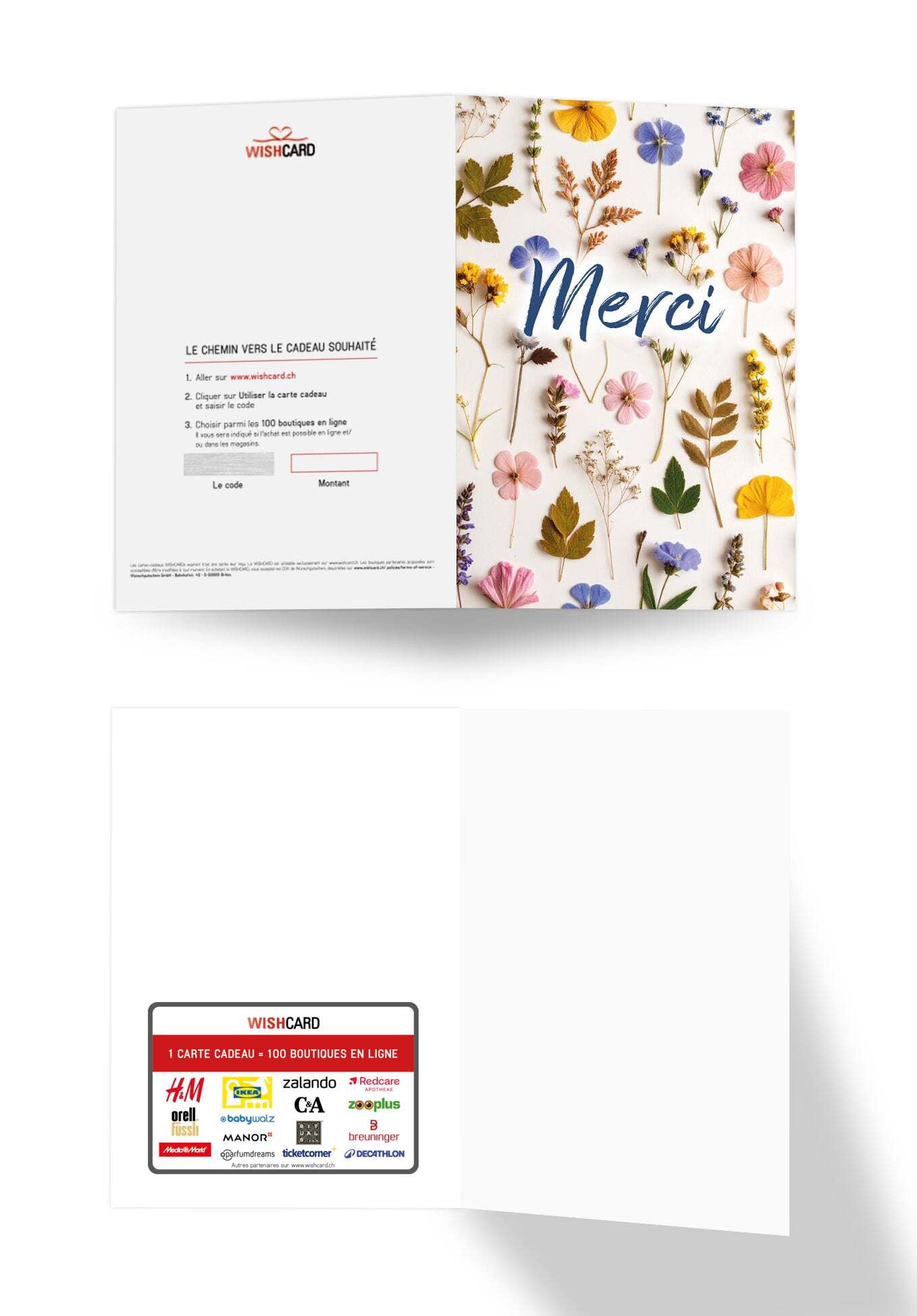 Merci - Fleurs séchées multicolores (Gutscheinwert)