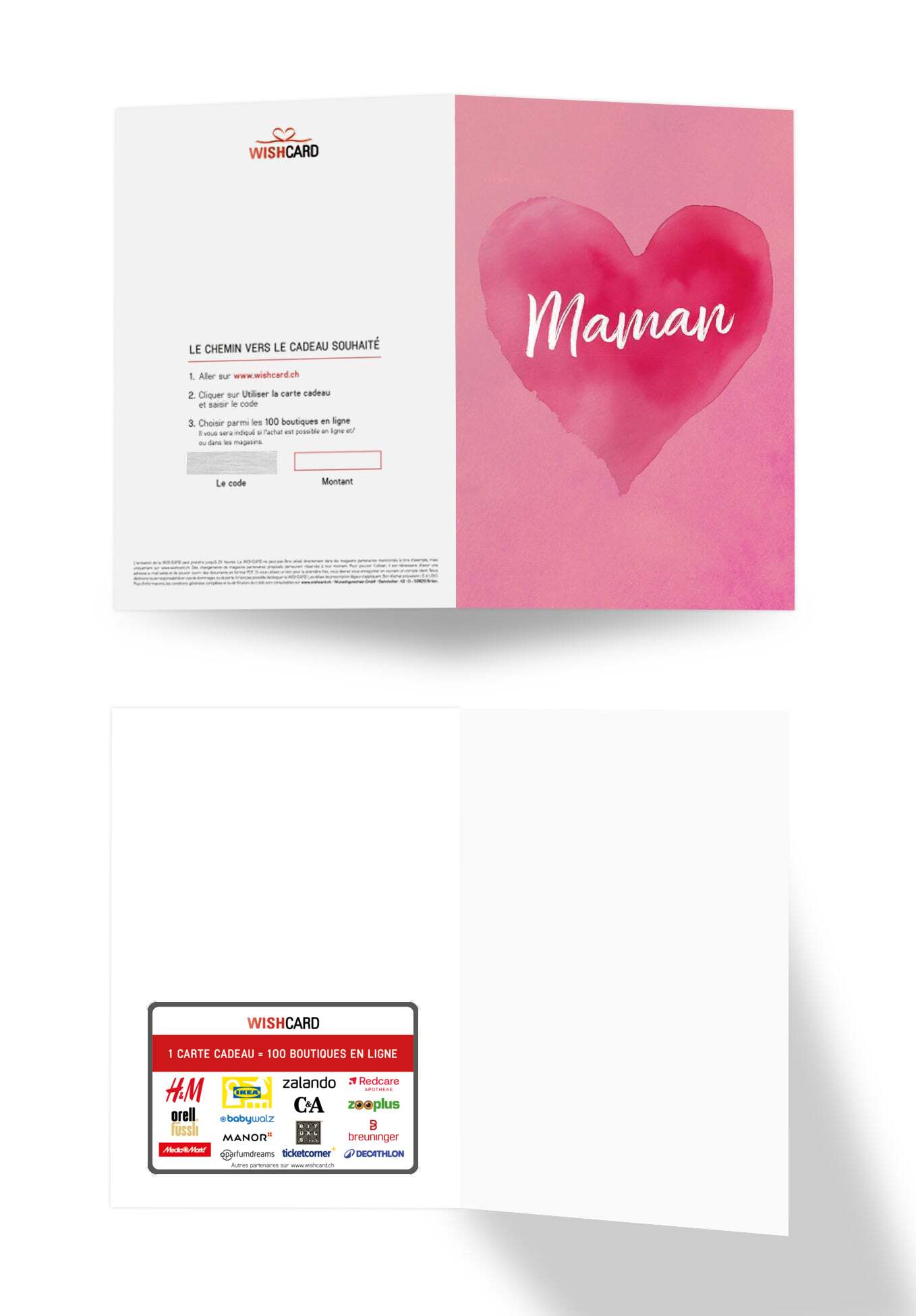 Maman - Cœur rose