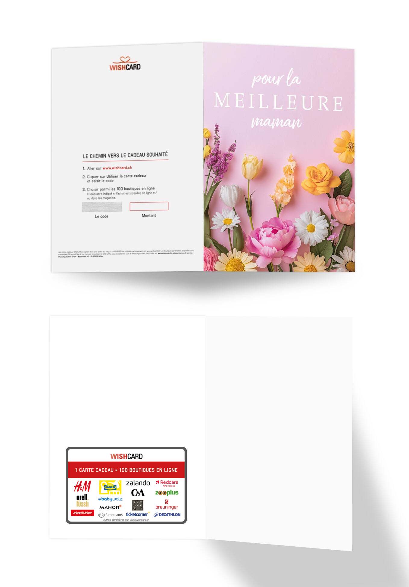Pour la meilleure Maman - Fleurs roses