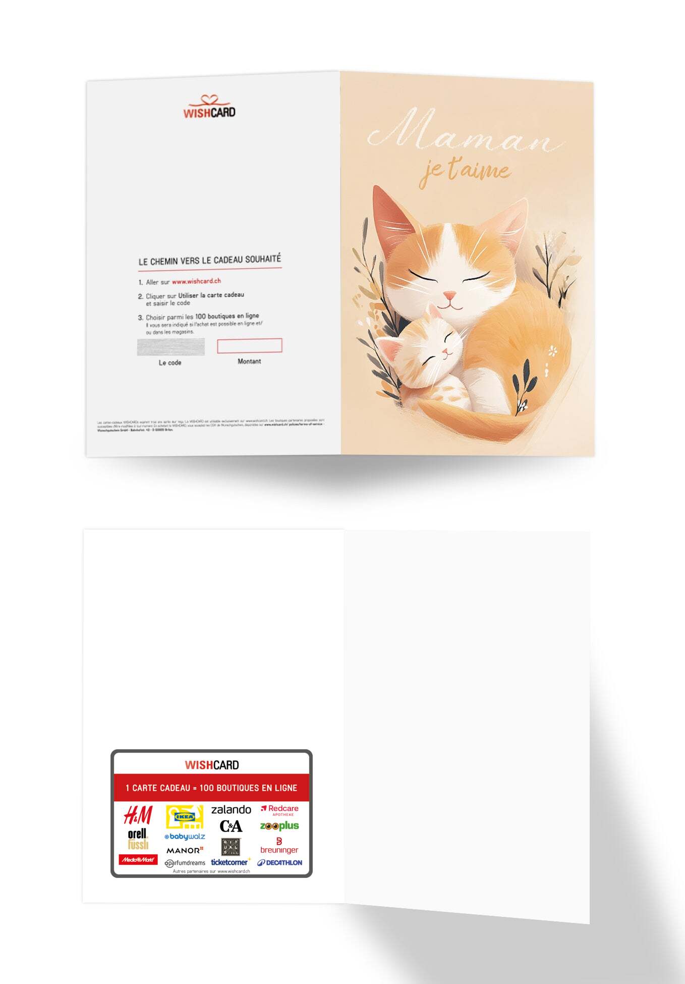 Maman je t'aime - Chat orange