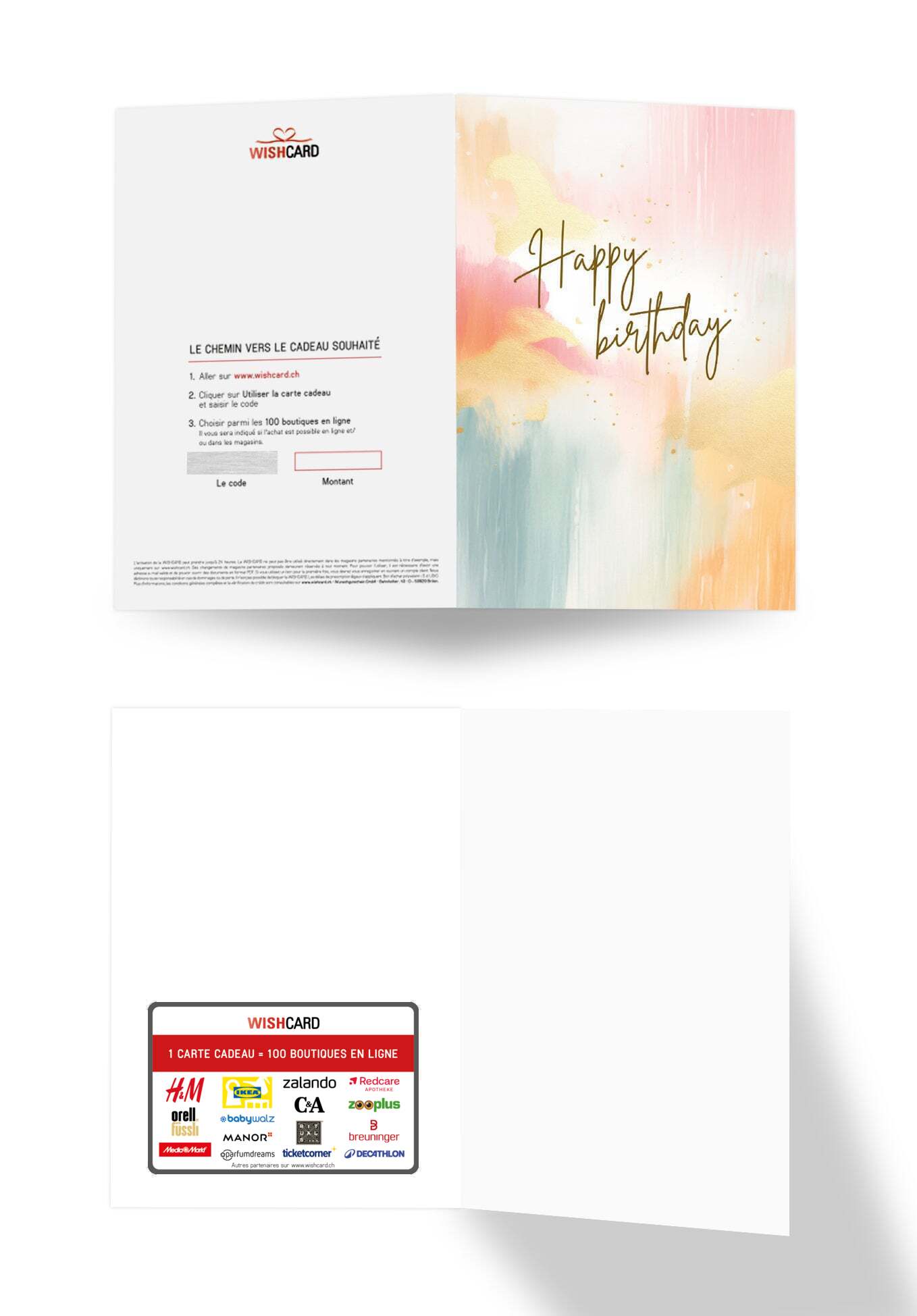 Happy Birthday - Aquarelle colorée