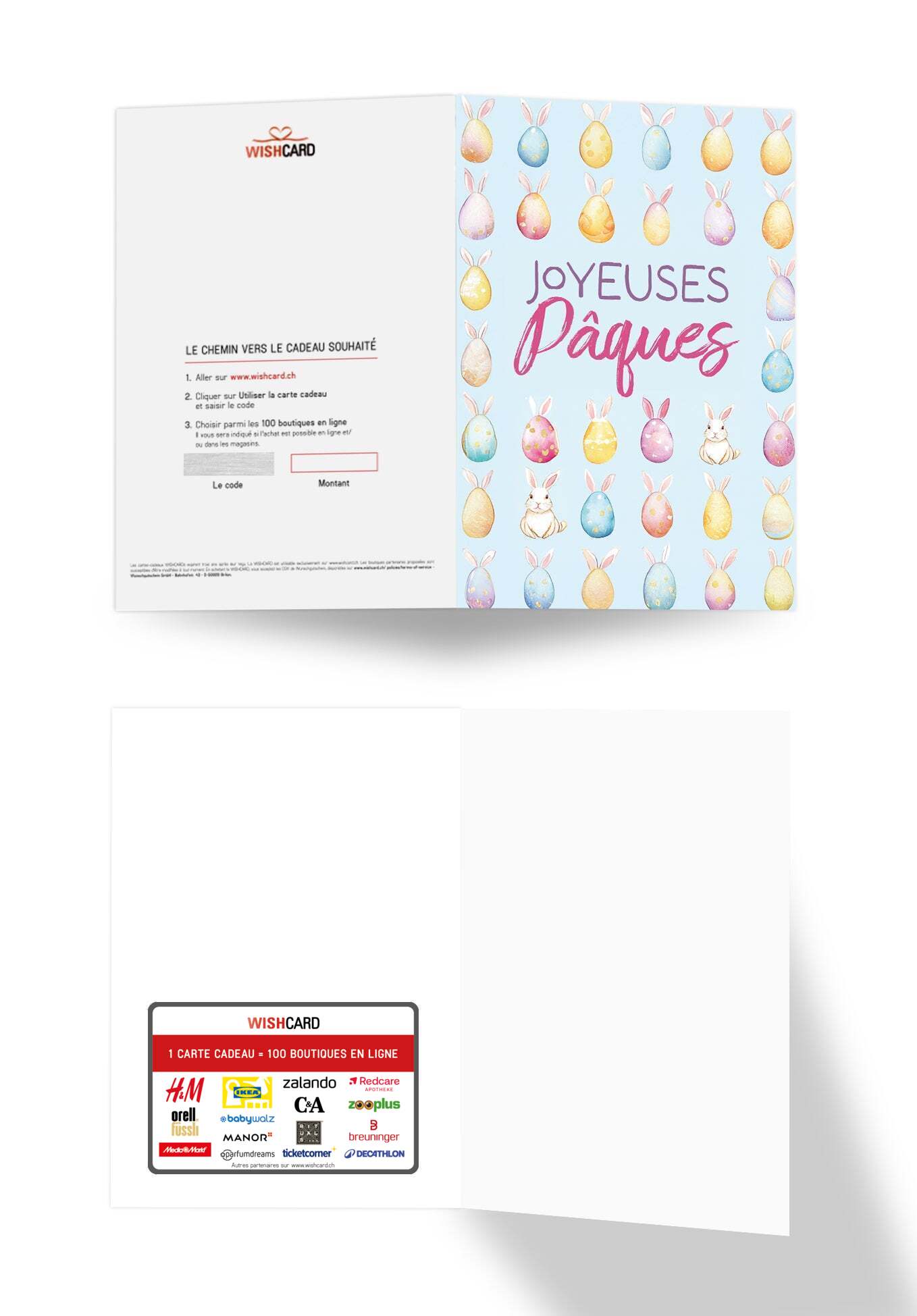 Joyeuses Pâques - Motif oeufs de lapin