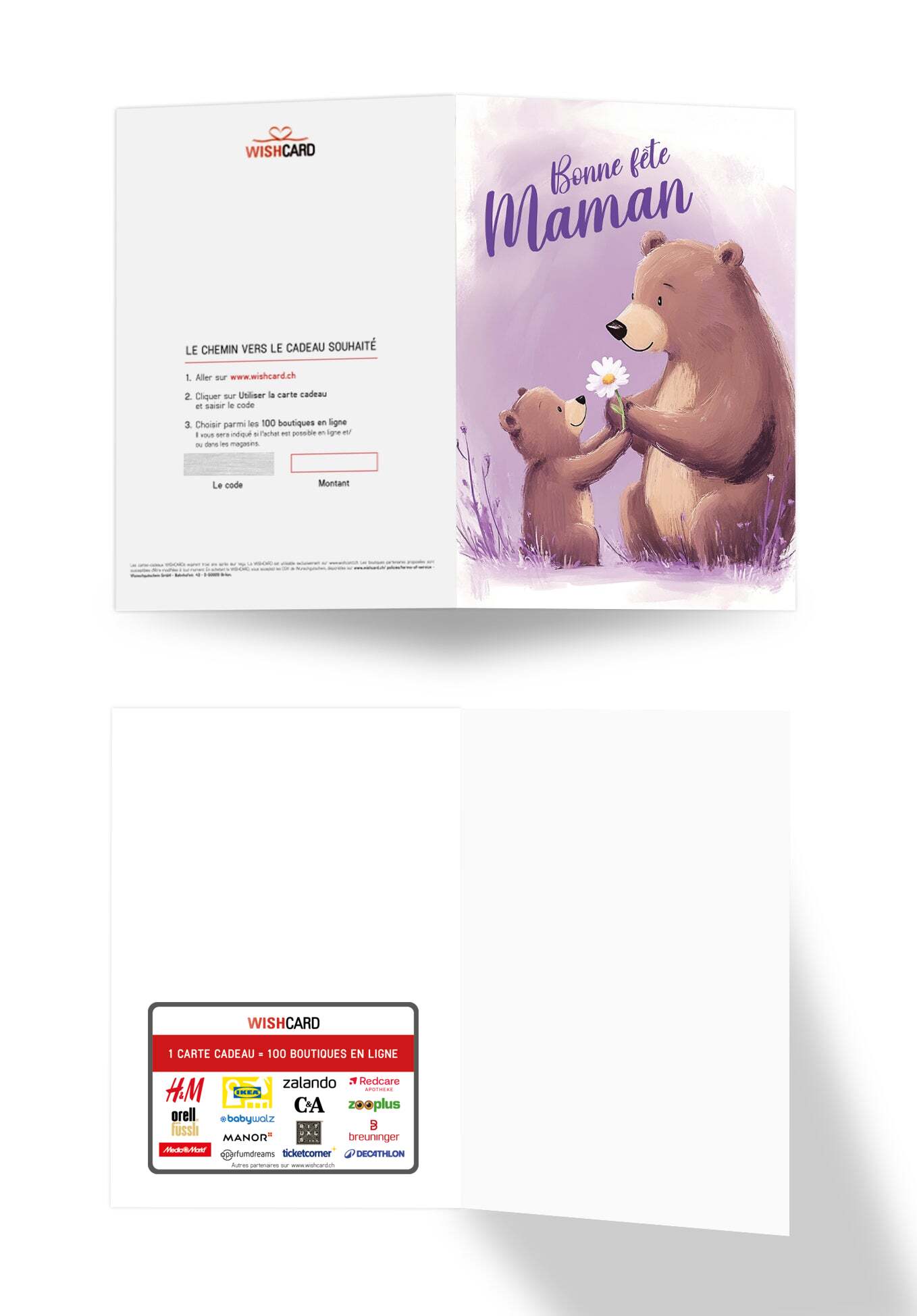 Bonne fête Maman - Ours violet