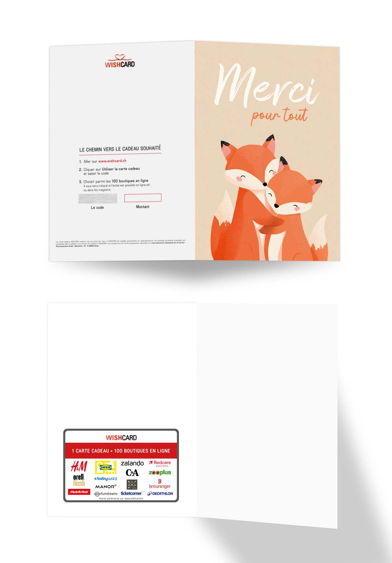 Merci pour tout - Renards (Gutscheinwert)