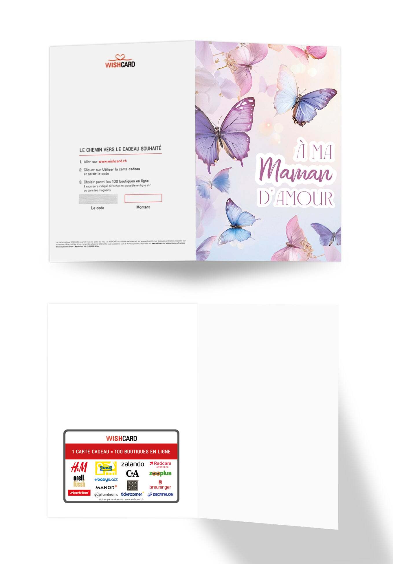 À ma maman - Papillons Lila