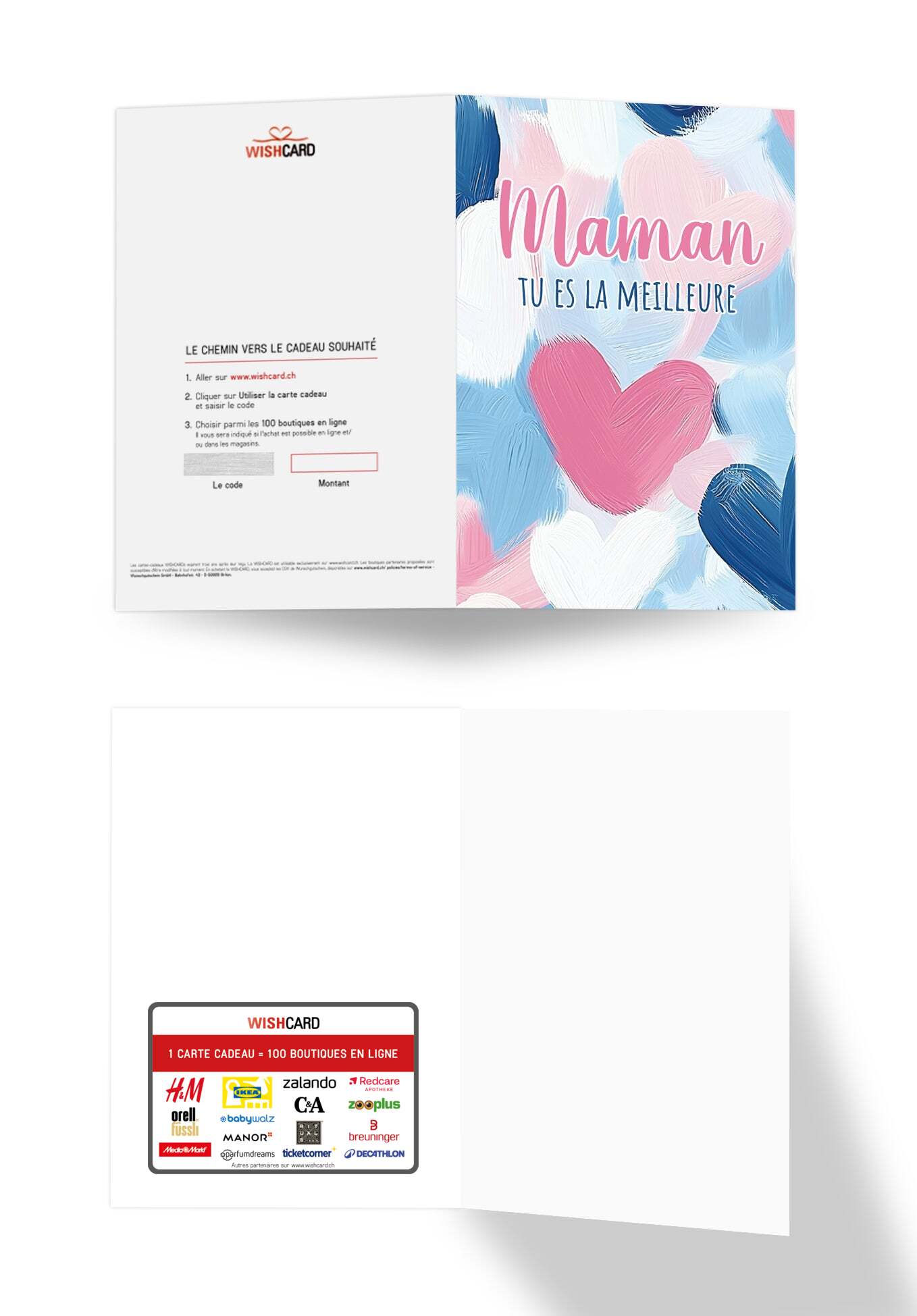 Maman tu es la meilleure - Motif de cœur peint