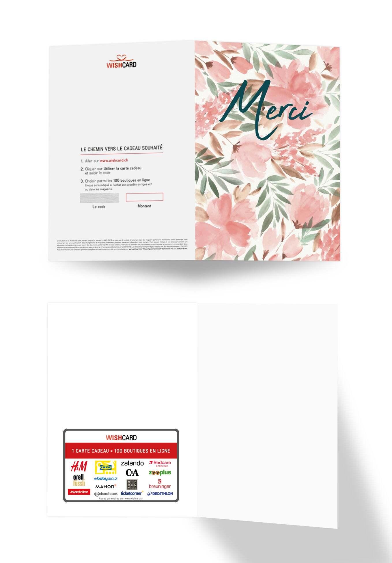 Merci - Fleurs Aquarelle