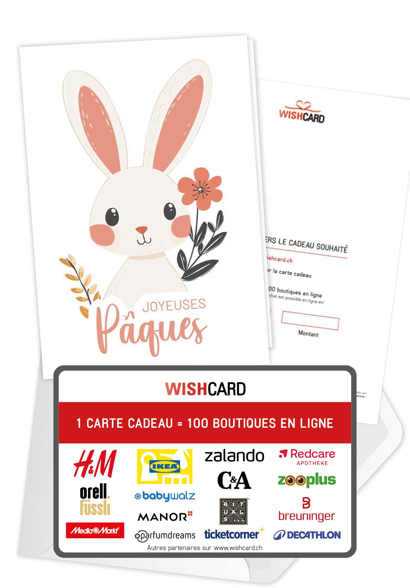 Joyeuses Pâques - Lapin blanc