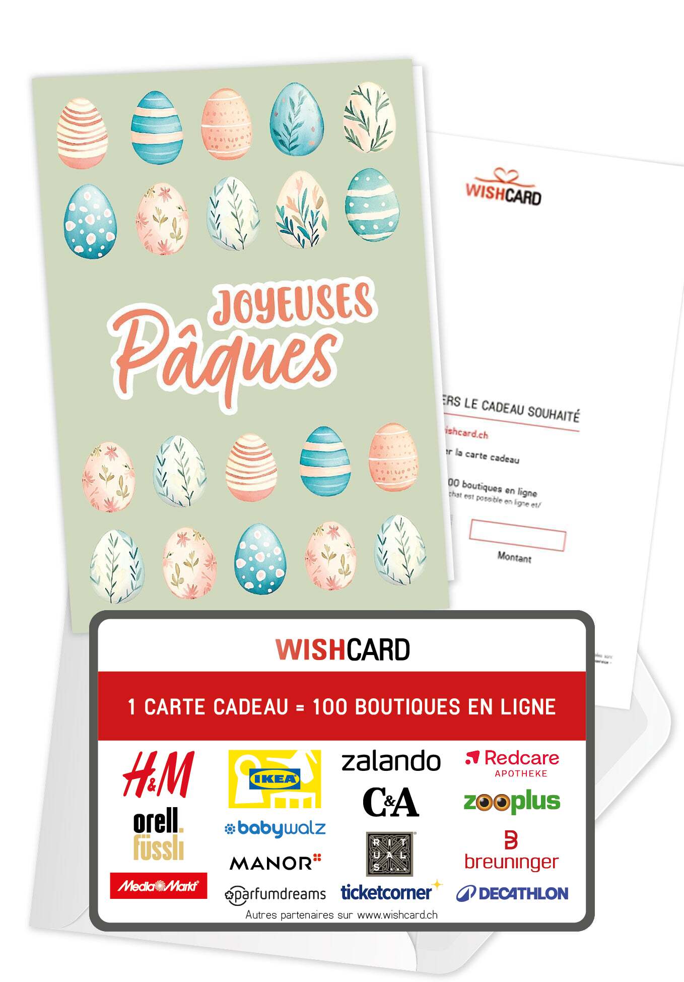 Joyeuses Pâques - Motif oeufs Vert