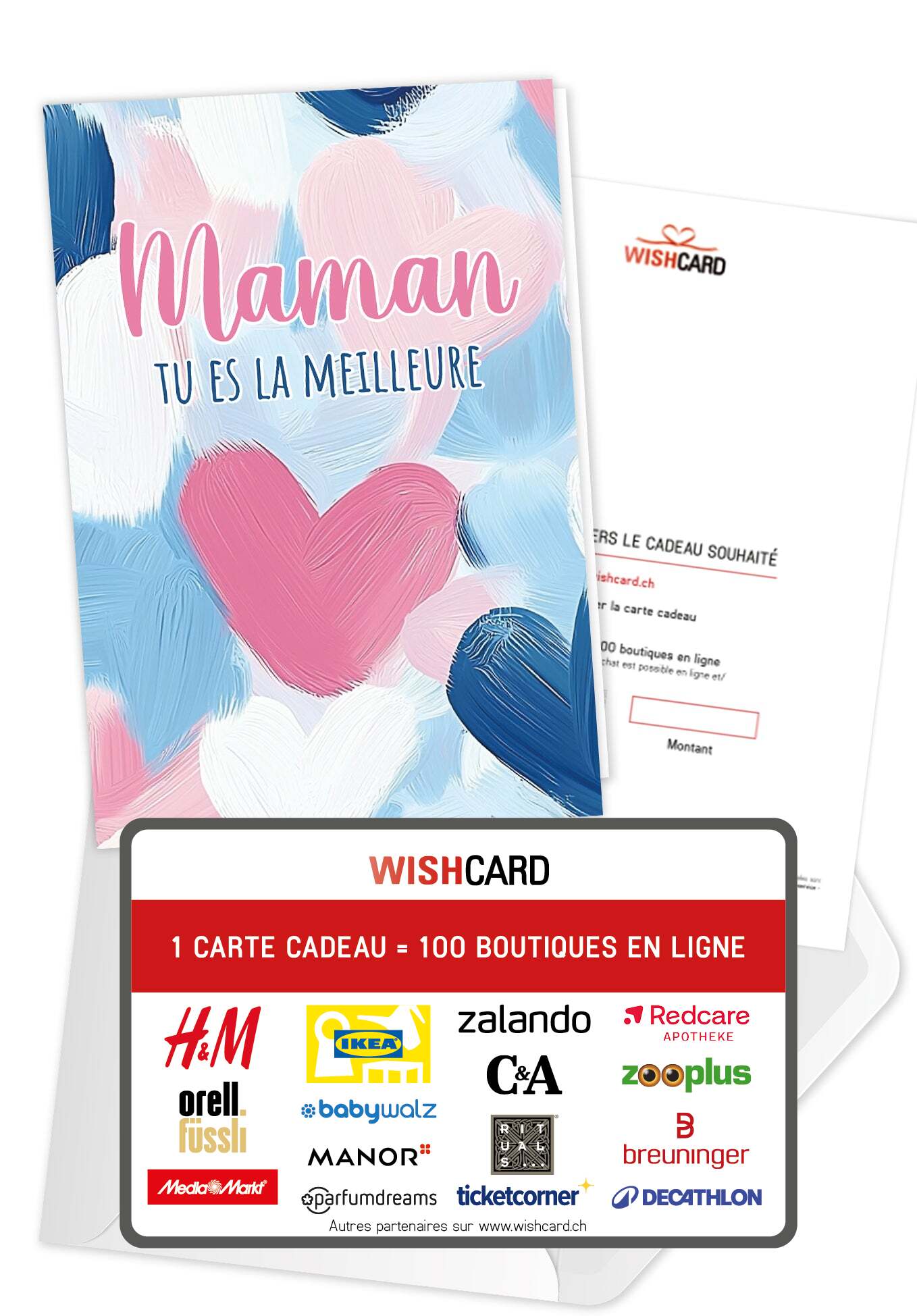 Maman tu es la meilleure - Motif de cœur peint