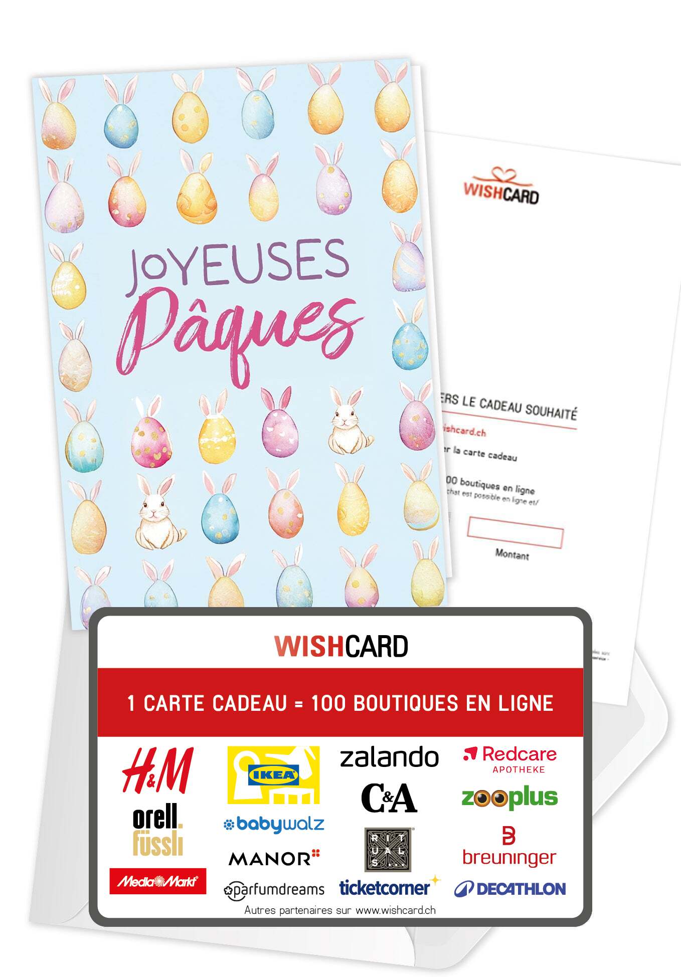 Joyeuses Pâques - Motif oeufs de lapin