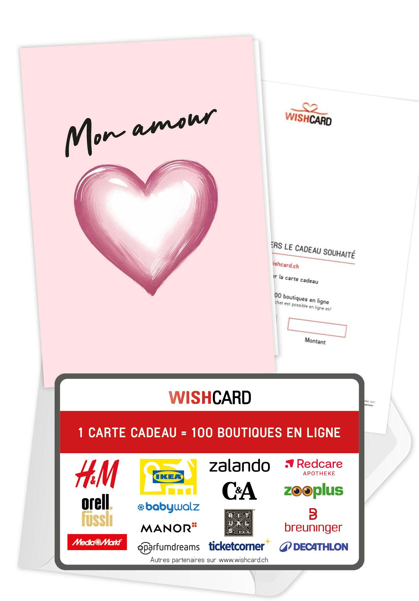 Mon amour - Cœur Rose