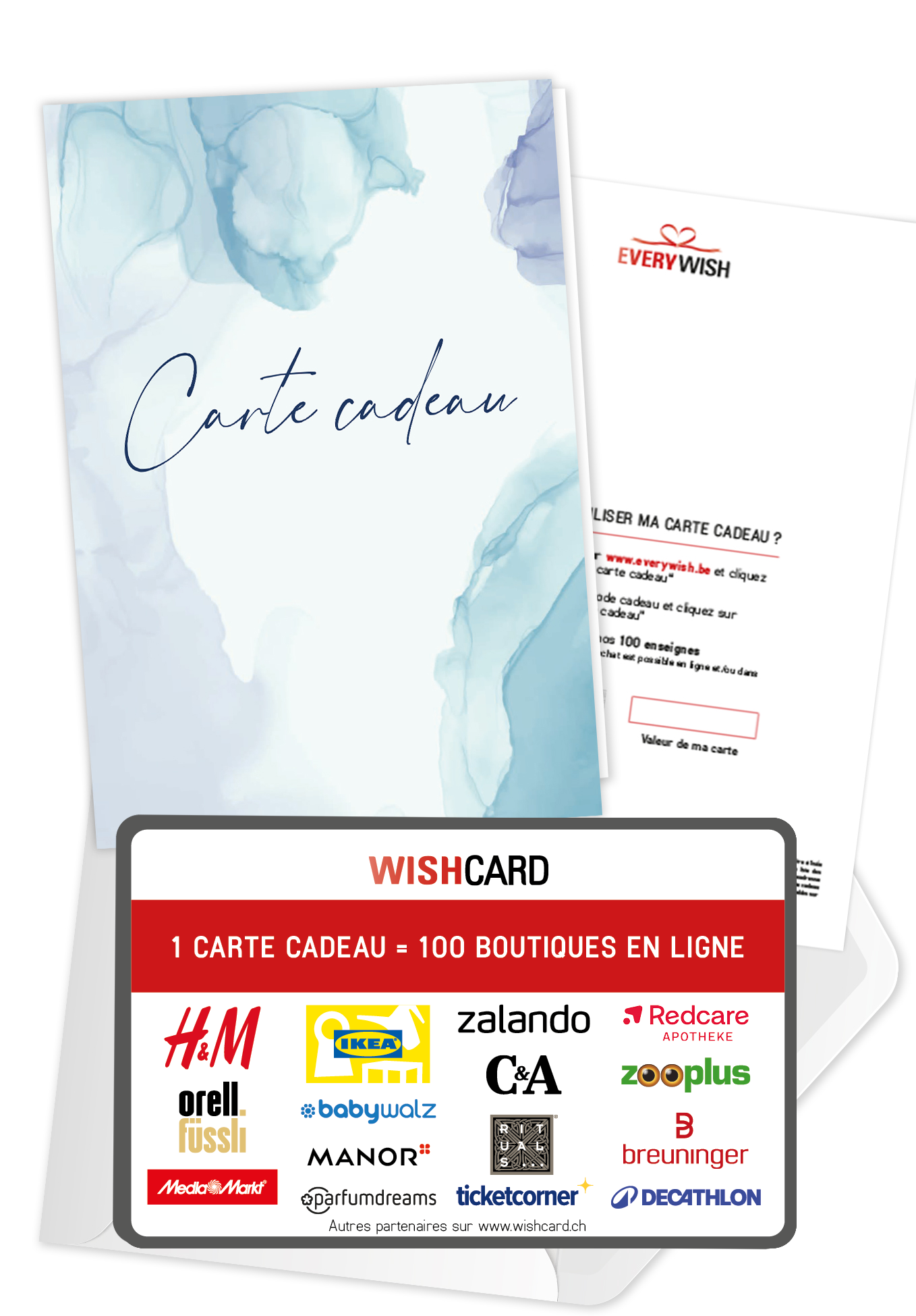 Carte Cadeau - Aquarelle Bleu