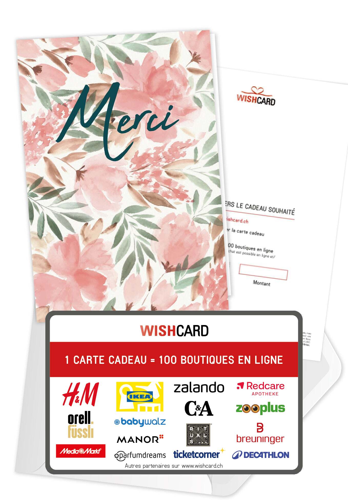 Merci - Fleurs Aquarelle