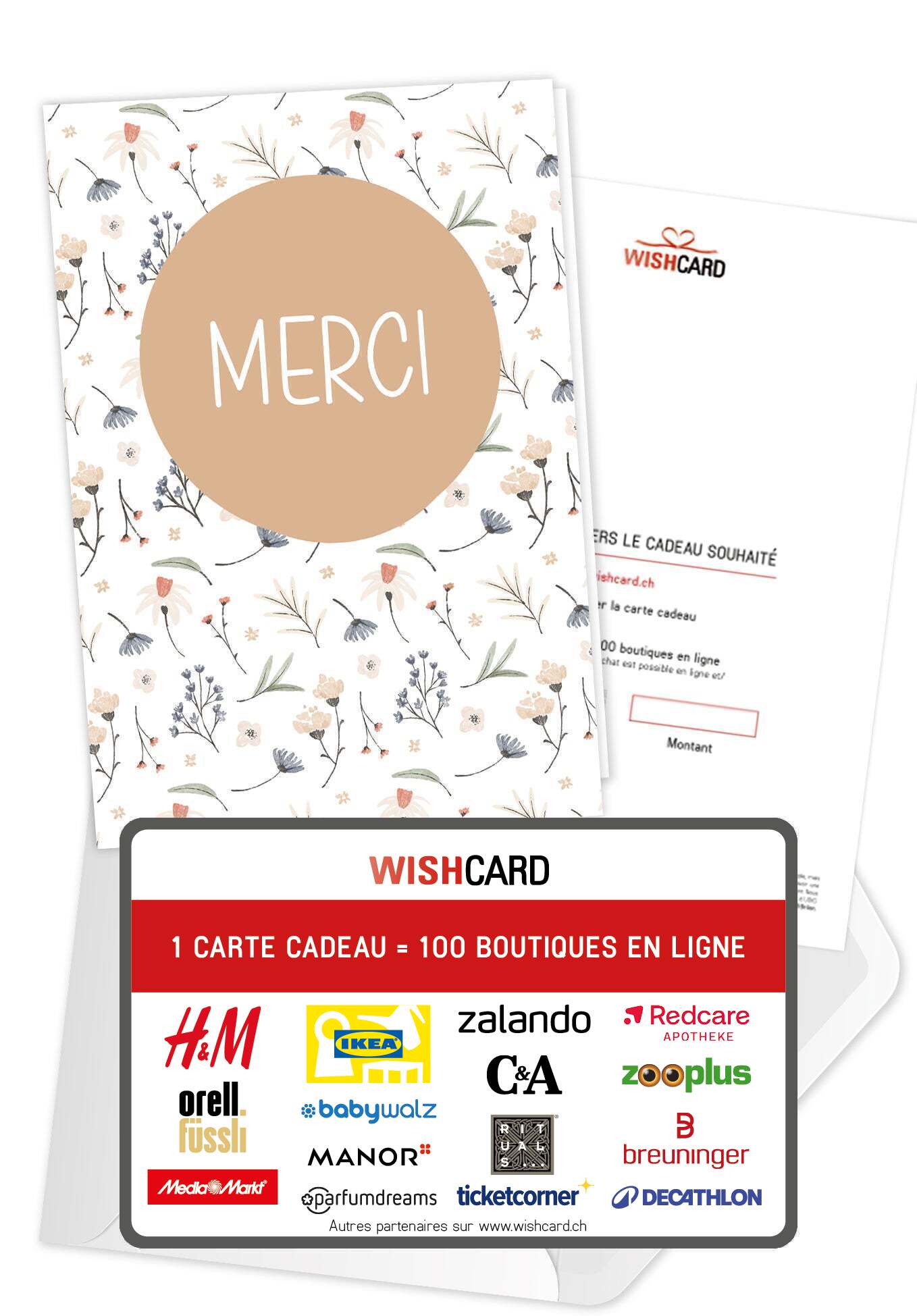 Merci - Fleurs Blanc