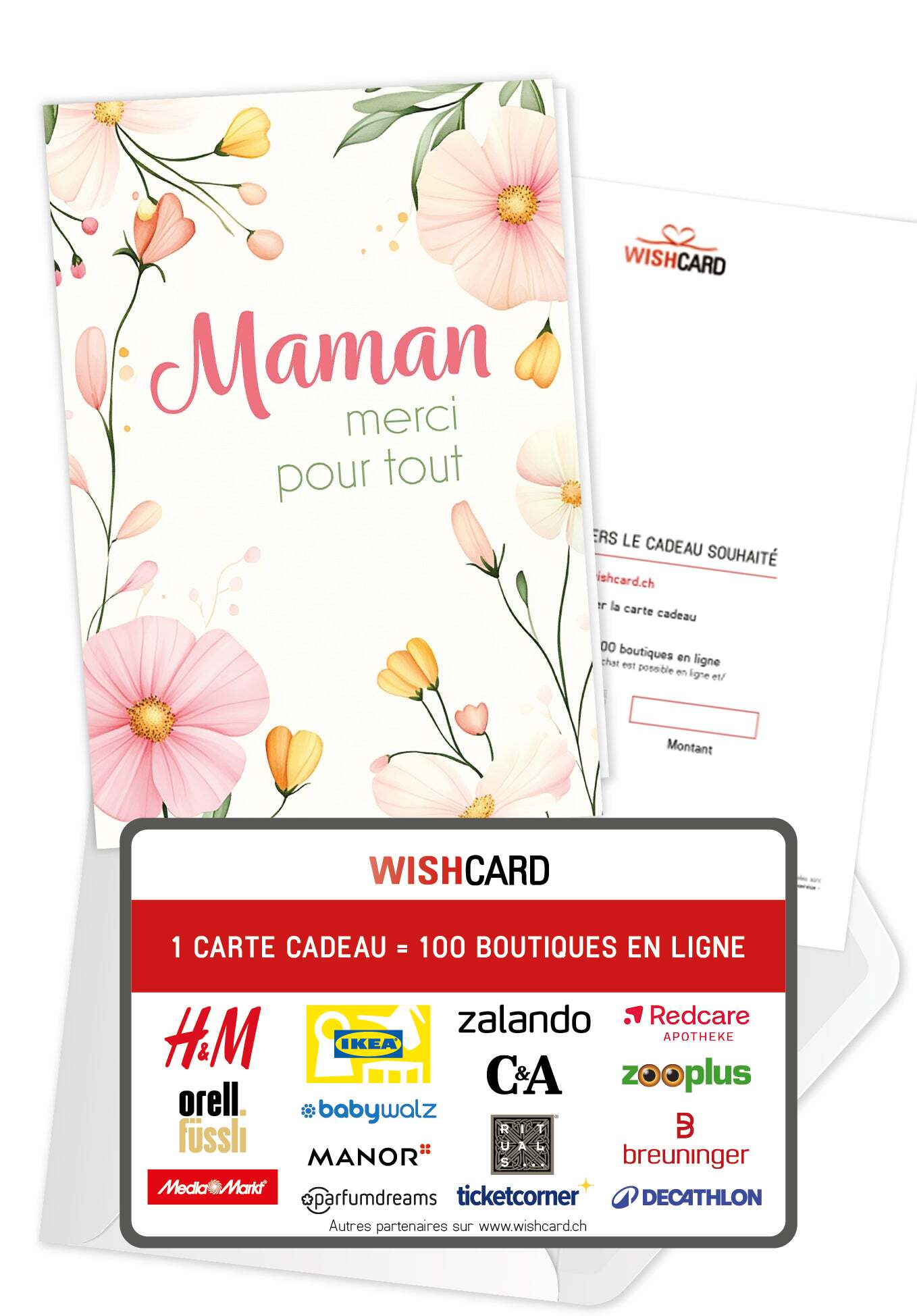 Maman merci pour tout - Cadre à fleurs