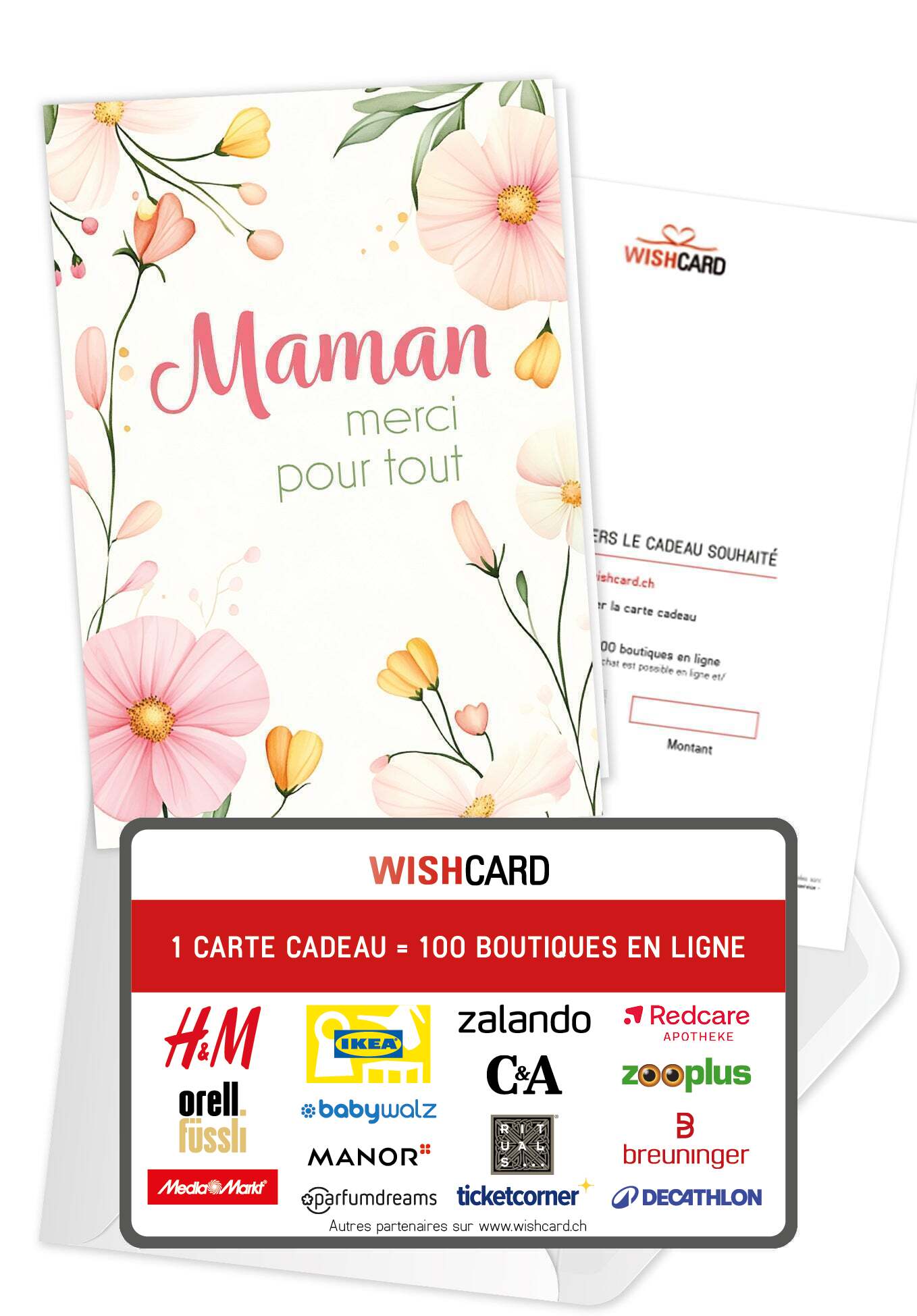 Maman merci pour tout - Cadre à fleurs