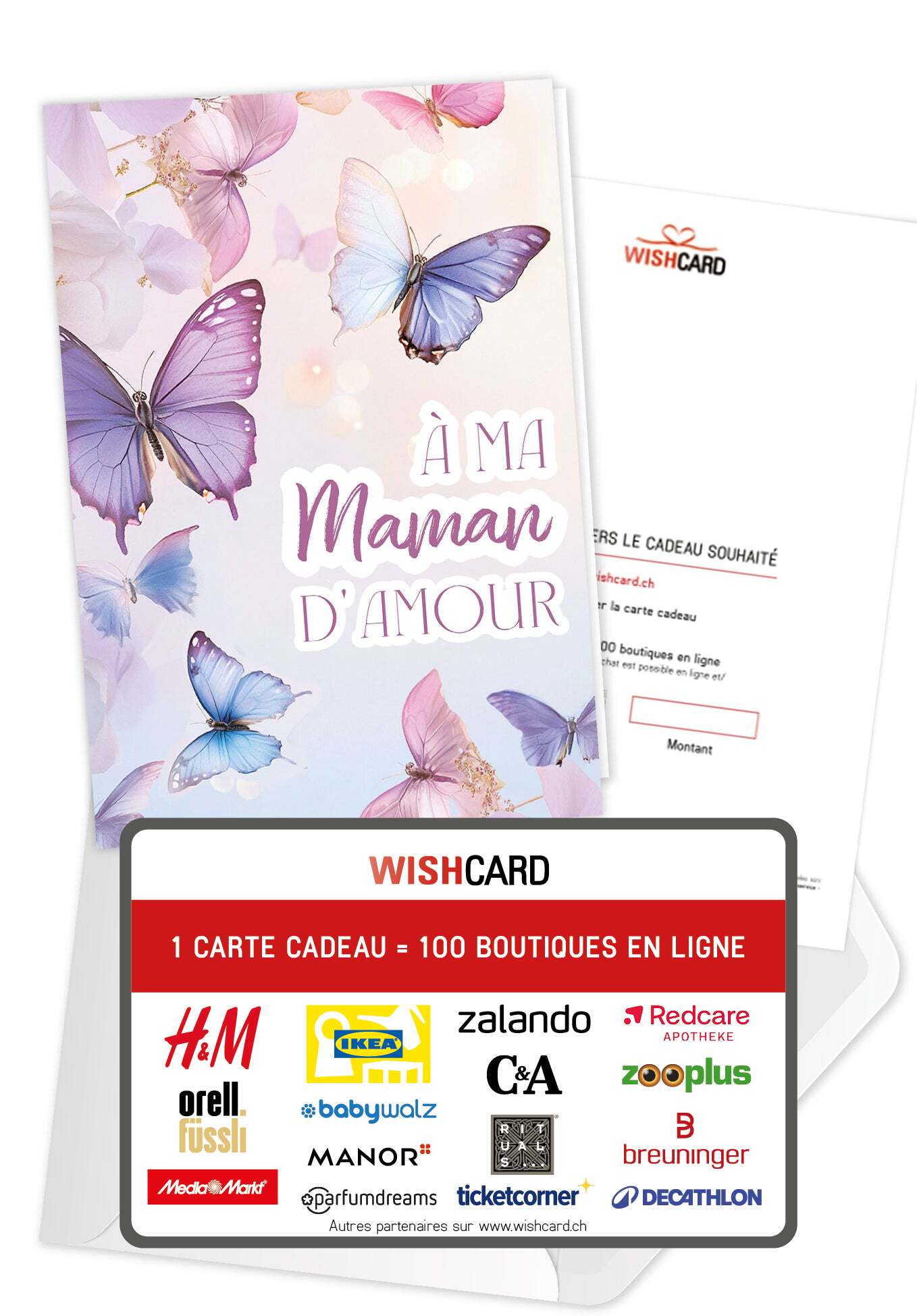 À ma maman - Papillons Lila