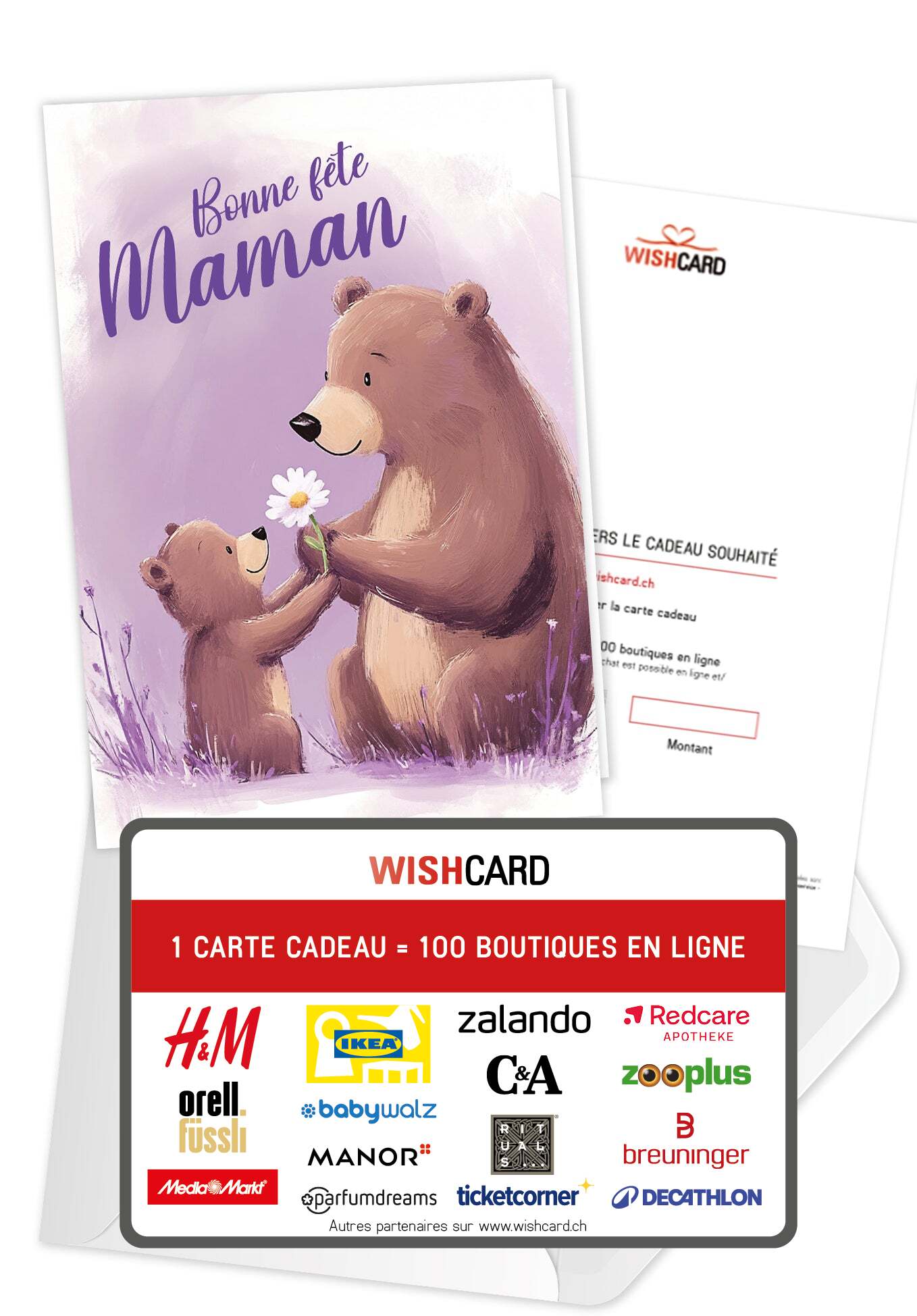 Bonne fête Maman - Ours violet