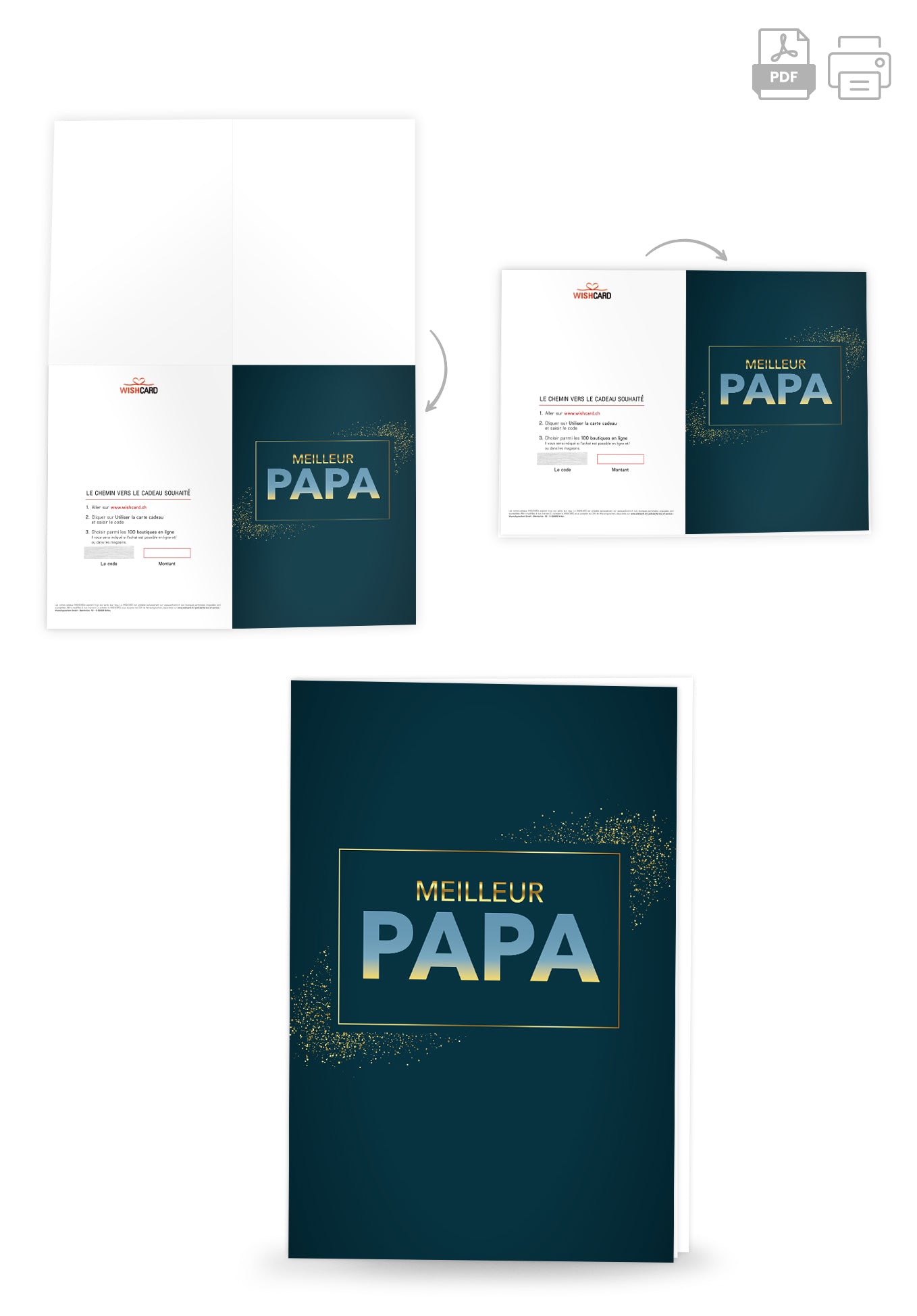 Meilleur Papa - Bleu (Gutscheinwert)