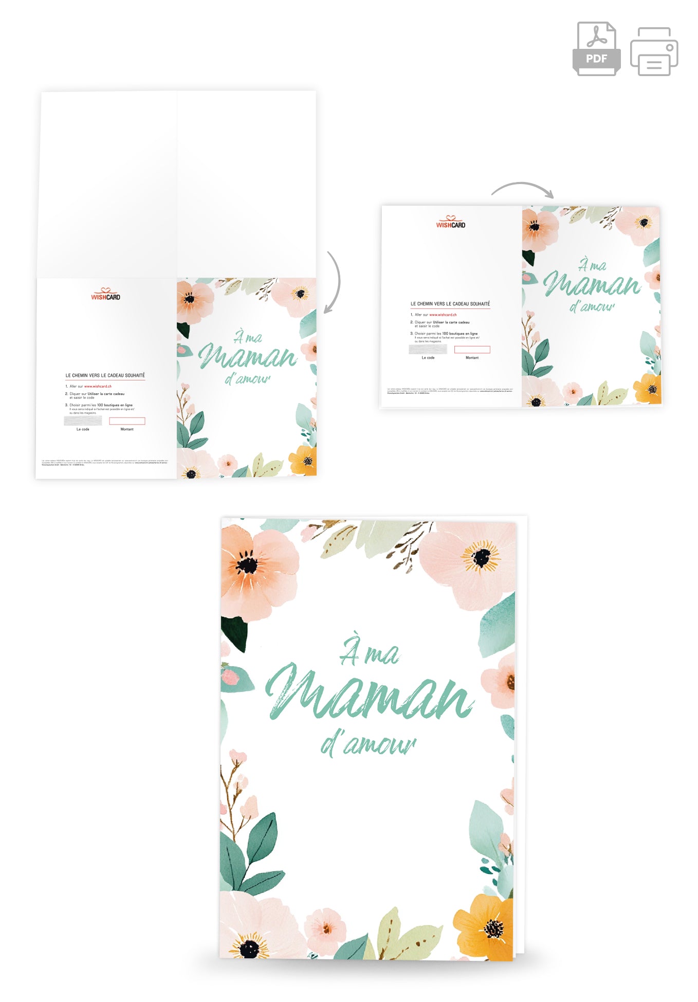 À ma maman - Cadre à fleurs