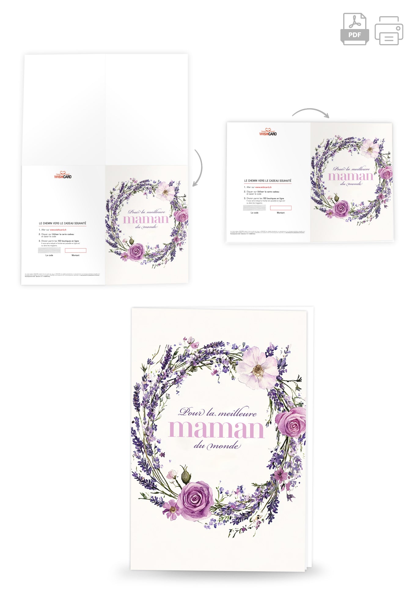 Pour la meilleure Maman - Couronne de fleurs lilas