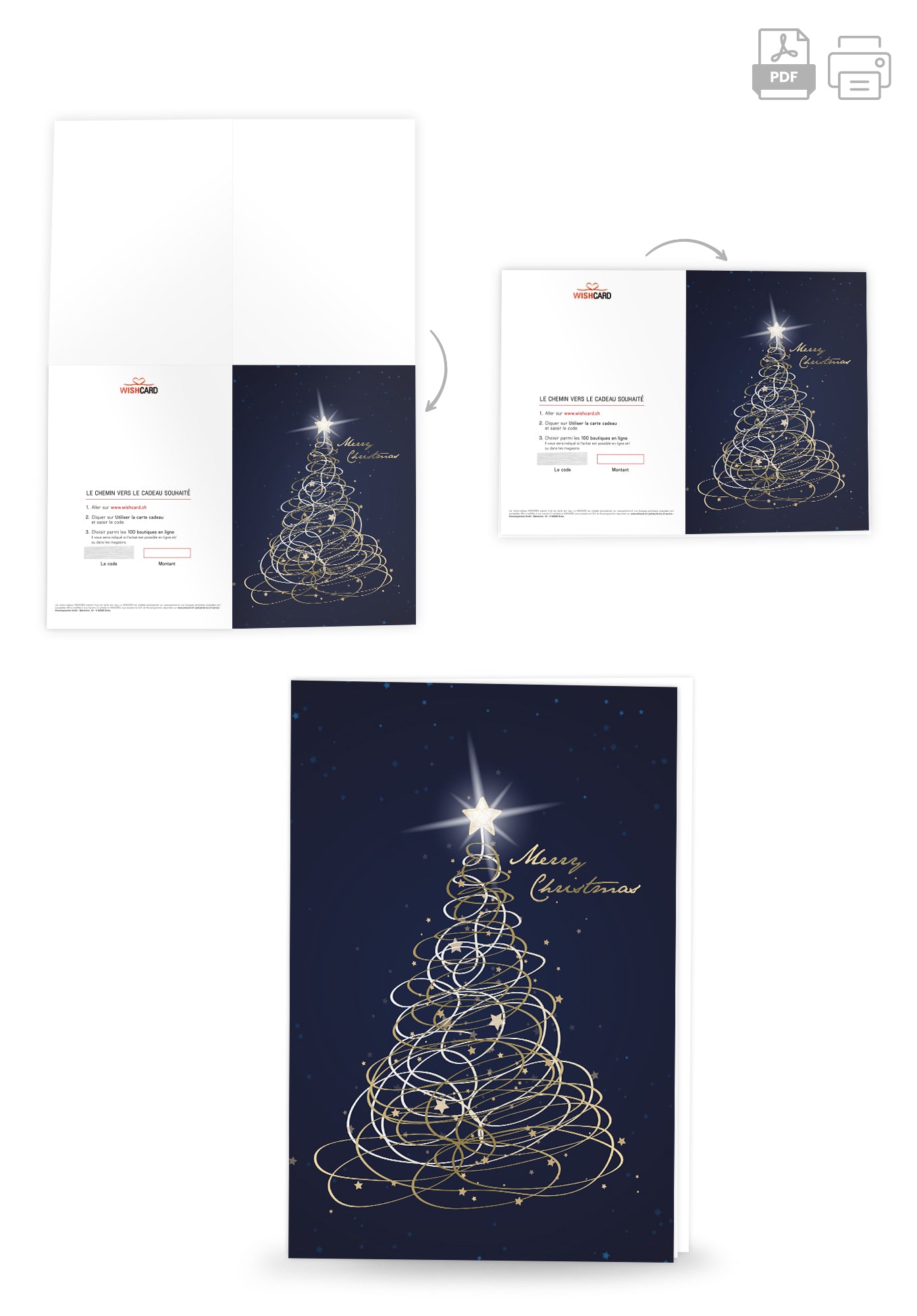 Merry Christmas - Arbre de Noël Bleu