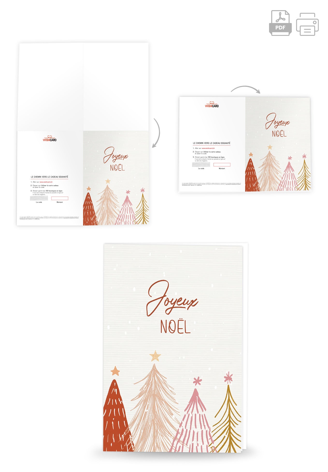 Joyeux Noël - Sapins Rouge