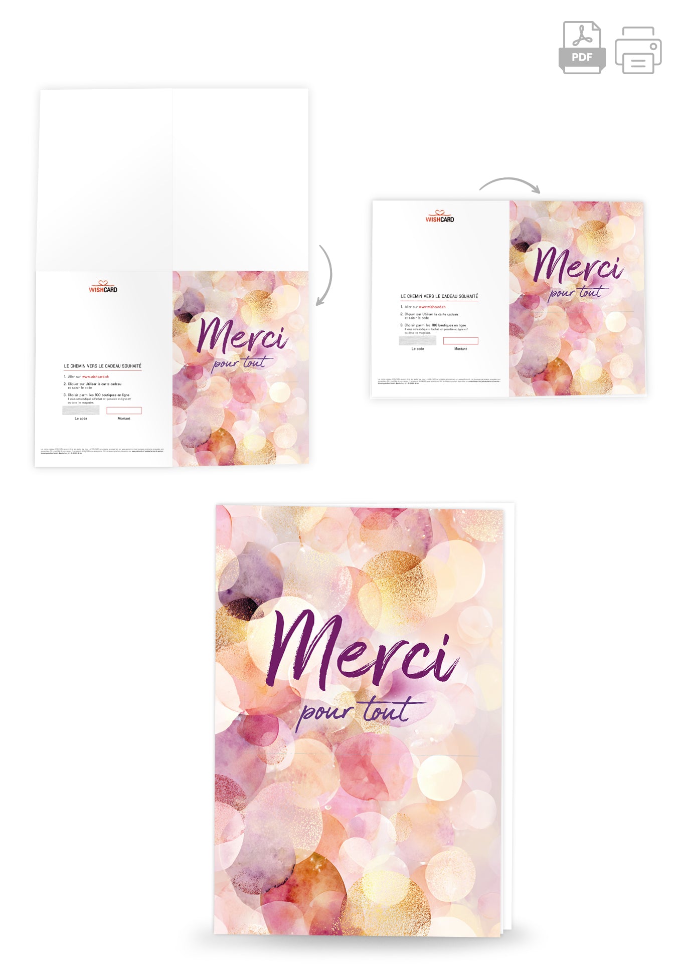 Merci pour tout - Or violet (Gutscheinwert)
