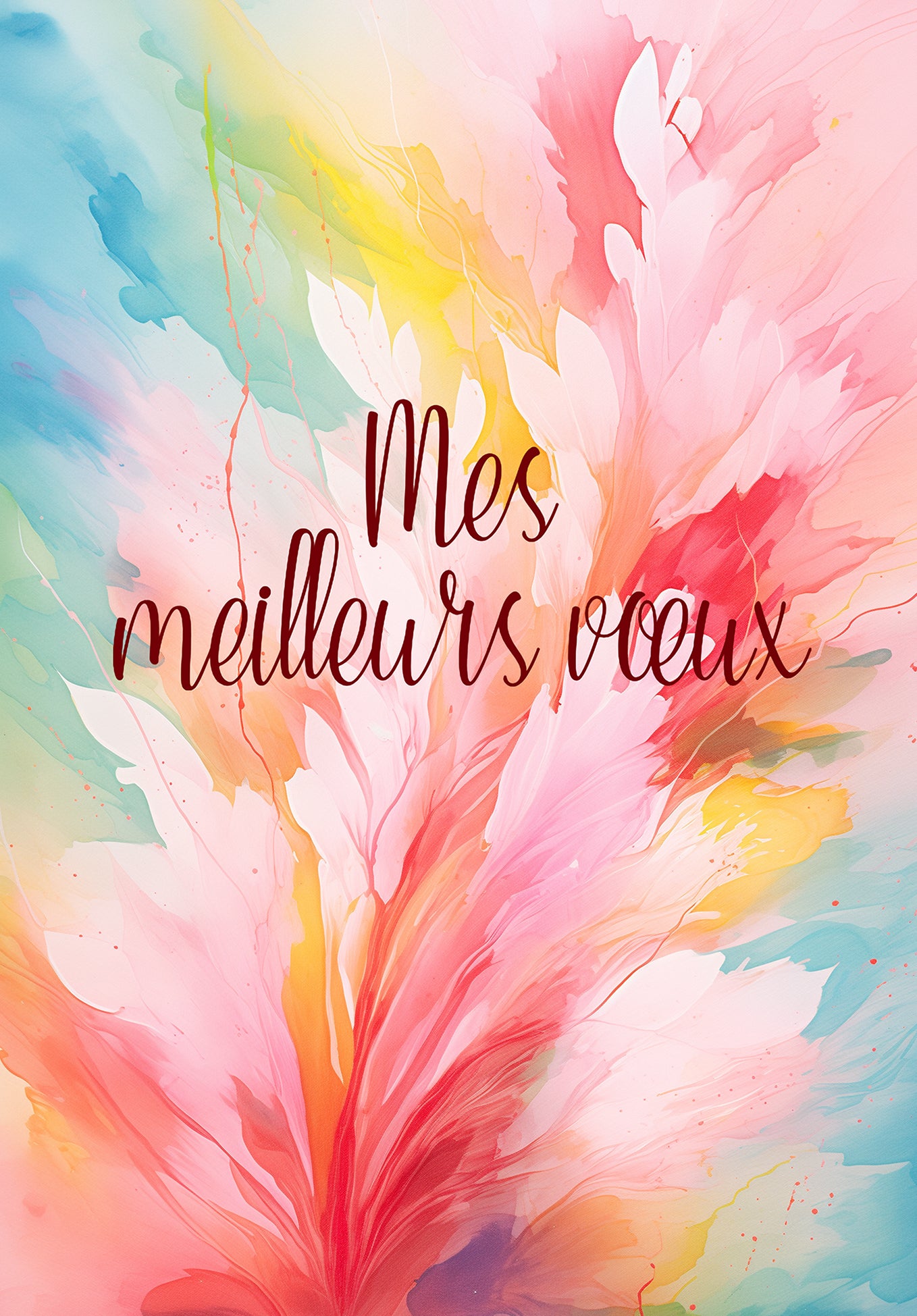 Mes meilleurs vœux - Coloré