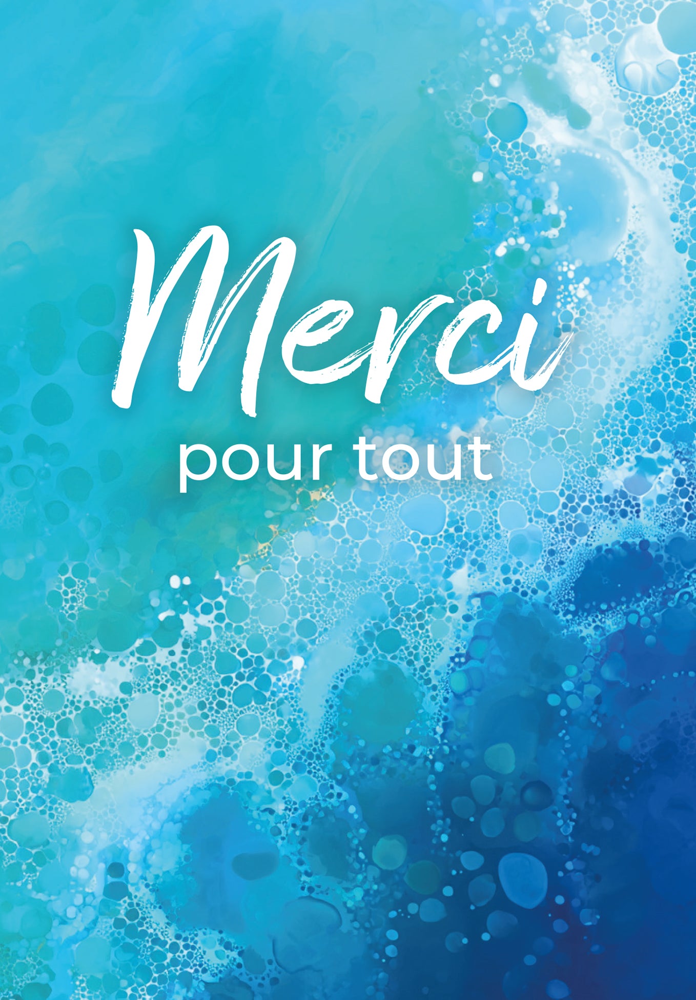Merci pour tout - Vagues bleues (Gutscheinwert)