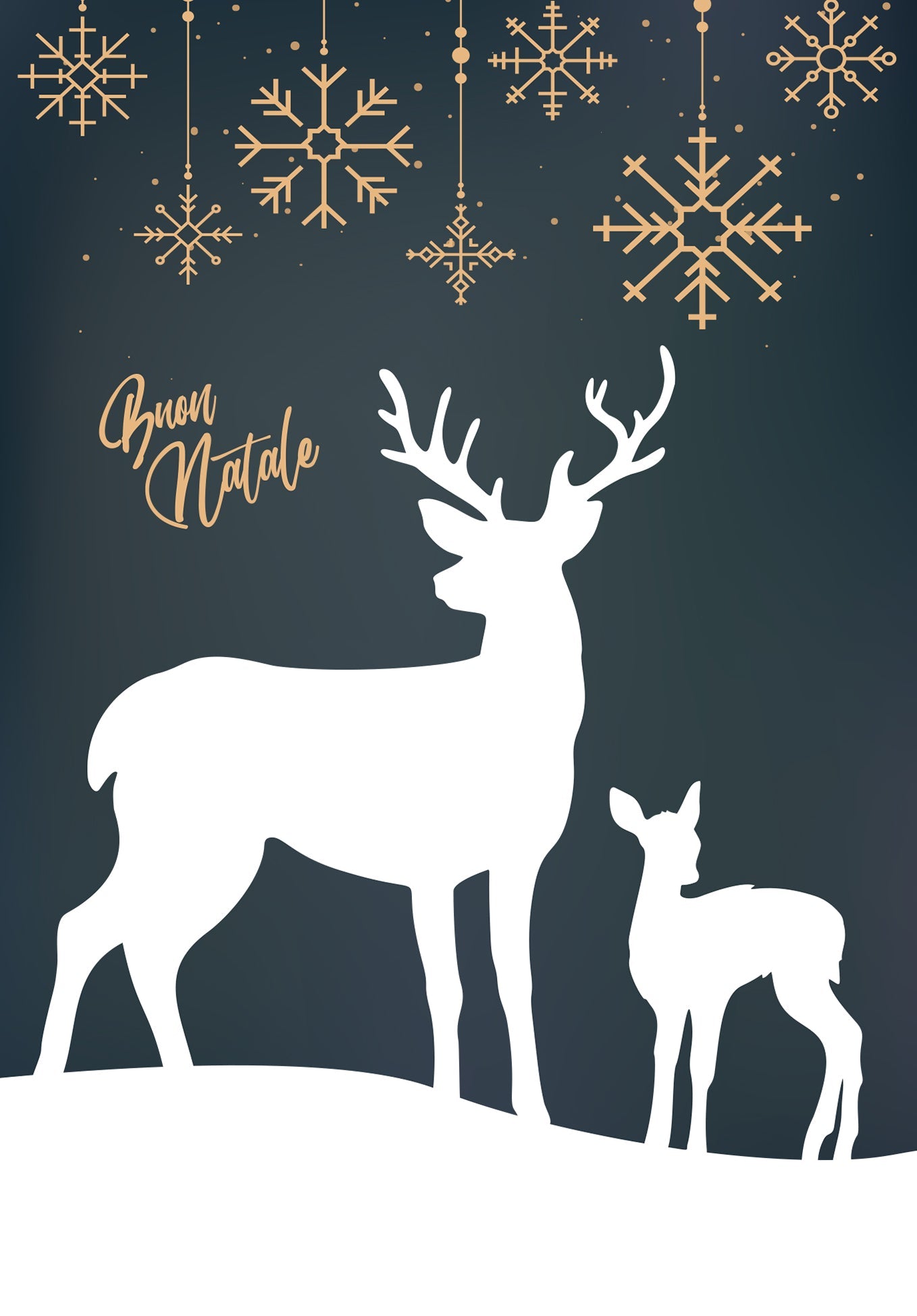 Buon Natale - Renna verde