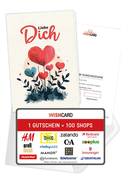 Liebe Dich - Herzblumen