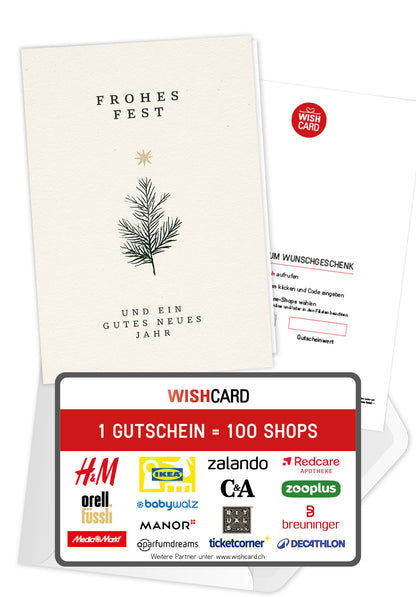 Frohe Weihnachen - Tannenbaum Sterne