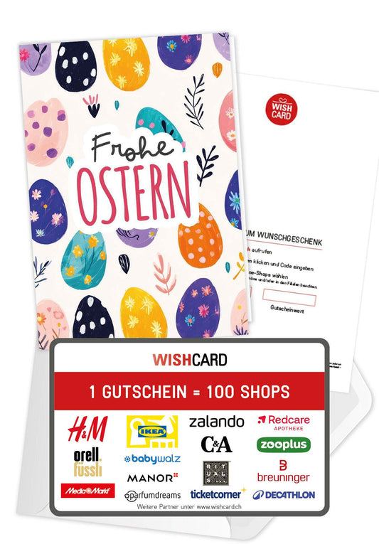 Frohe Ostern - Eiermuster Bunt
