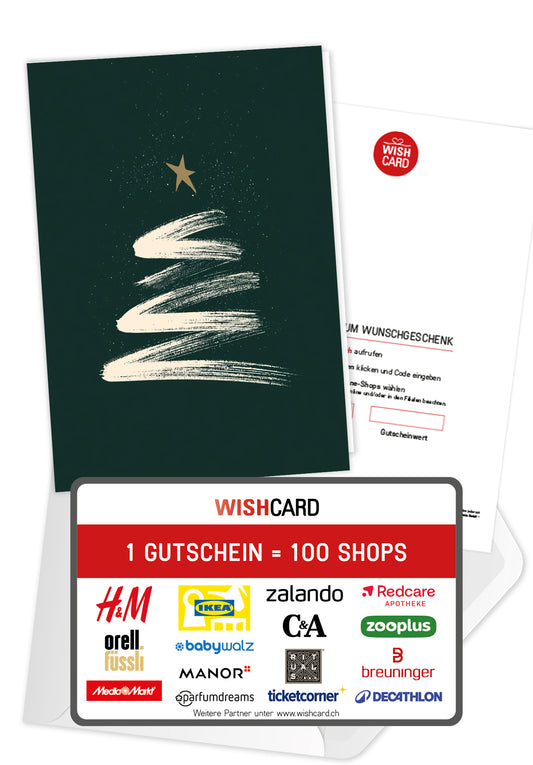 Weihnachtsbaum Dunkelgrün Minimalistisch