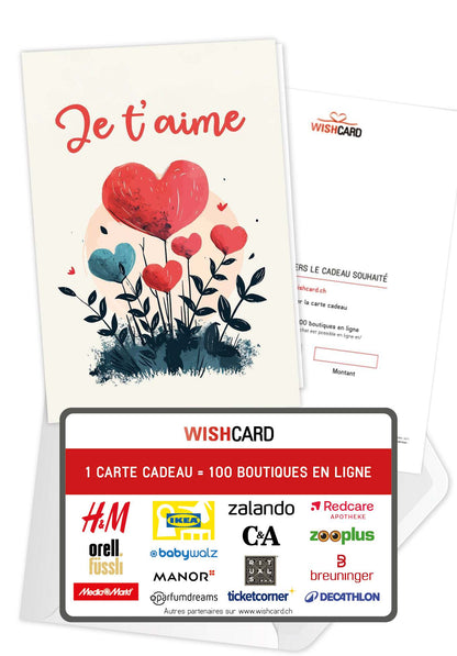 Je Taime - Fleurs en cœur