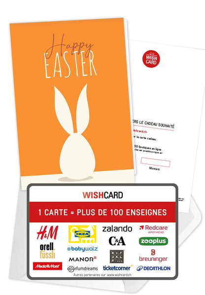 Happy Easter - Lapin blanc orange PDF