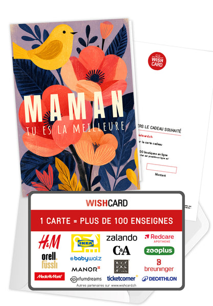 Maman tu es la meilleure - Coquelicots