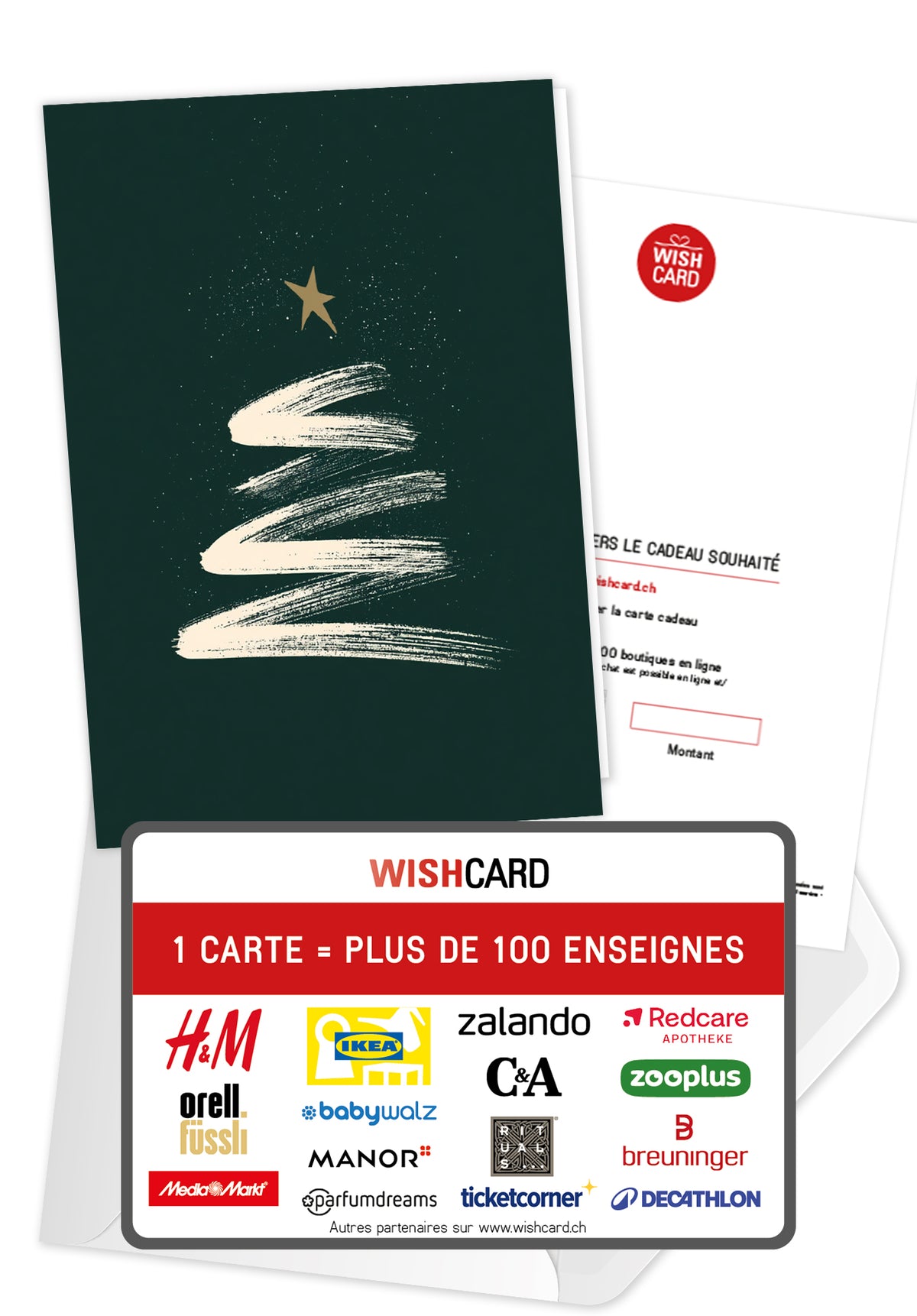 Sapin de Noël vert foncé minimaliste