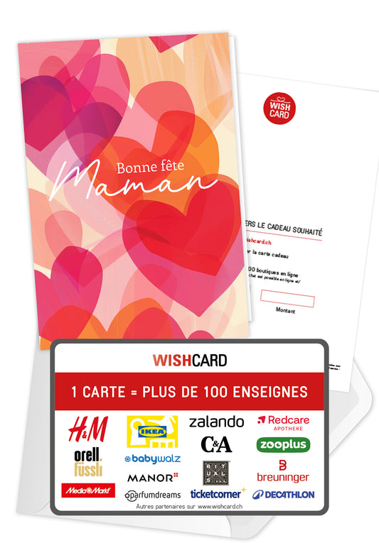 Pour la meilleure maman - Cœurs rose orange