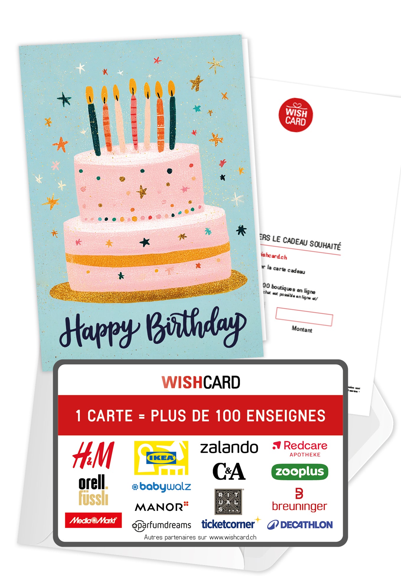 Happy Birthday - Gâteau bleu rose PDF