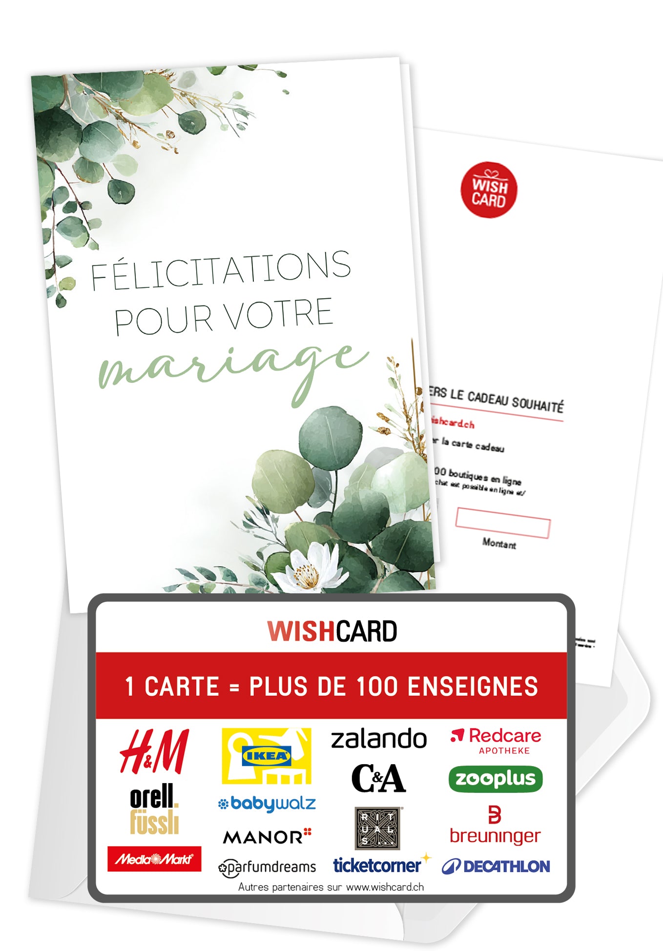 Felicitations pour votre mariage - Eucalyptus PDF
