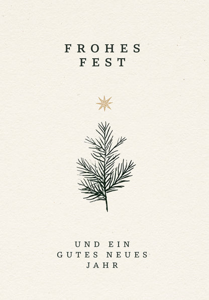 Frohe Weihnachen - Tannenbaum Sterne