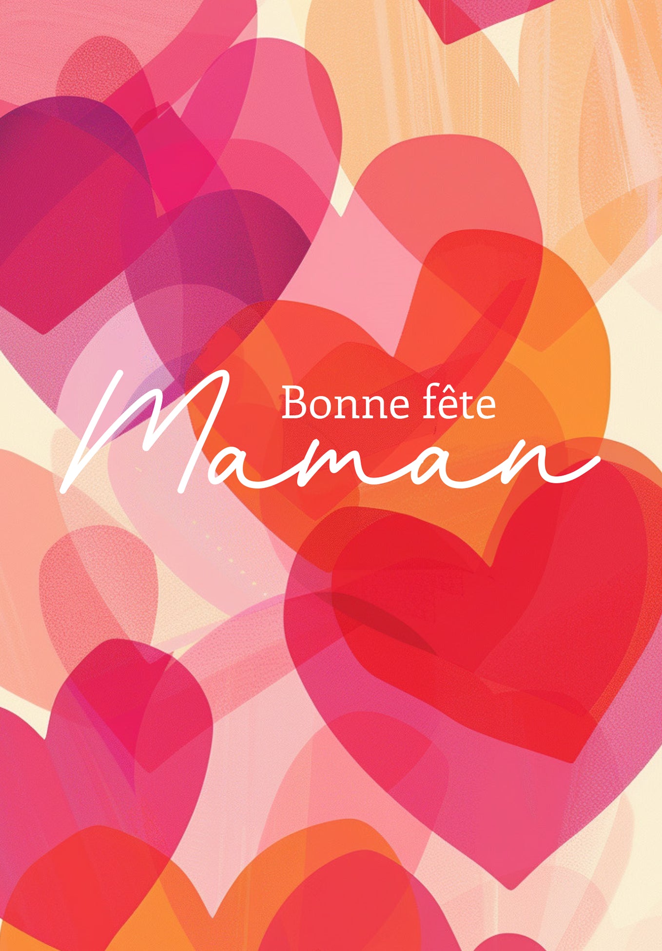 Maman je t'aime - Chat orange 